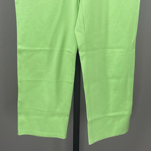 NEW Nordstrom Pants Womens 4 green cotton straight leg designer casual colorful - Picture 3 of 10